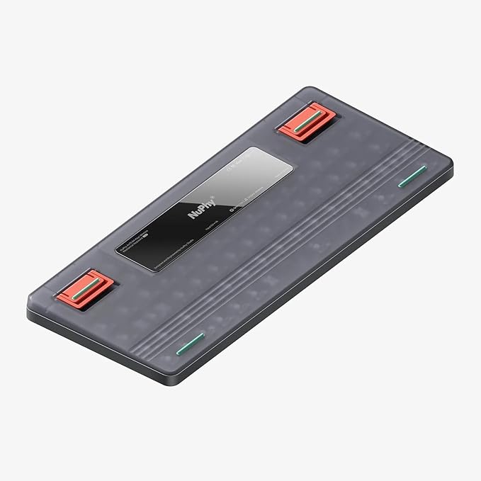 nuphy Air75 V2 Portable 75% Mechanical Keyboard,Wireless Keyboard,Supports Bluetooth/2.4G/USB-C RGB Bluetooth Keyboards,Compatible with Windows/Mac OS/Linux Systems Grey-Gateron Cowberry Switch
