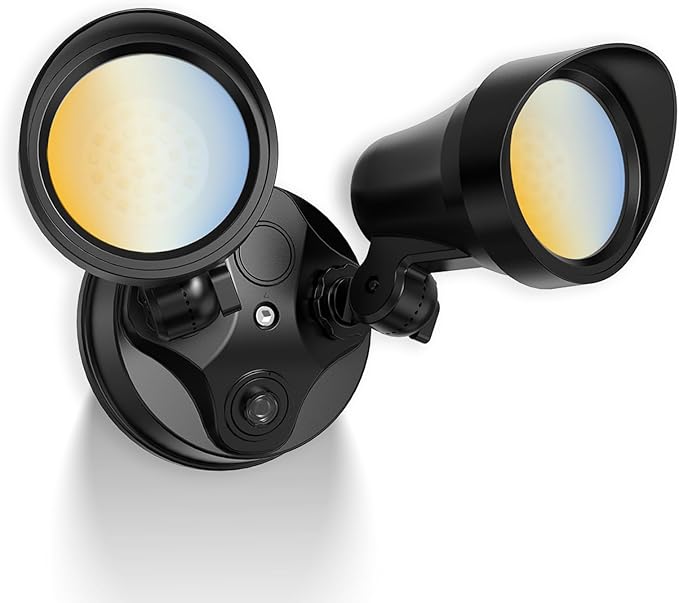 ALUSSO® Dusk to Dawn Outdoor Lighting, 25W 2000LM Dusk Till Dawn Outdoor Light, 3000K/4000K/6000K 3CCT IP65 Security Lights ETL Listed Dusk to Dawn Hardwired for House Garage Yard Walkway Black 1 Pack