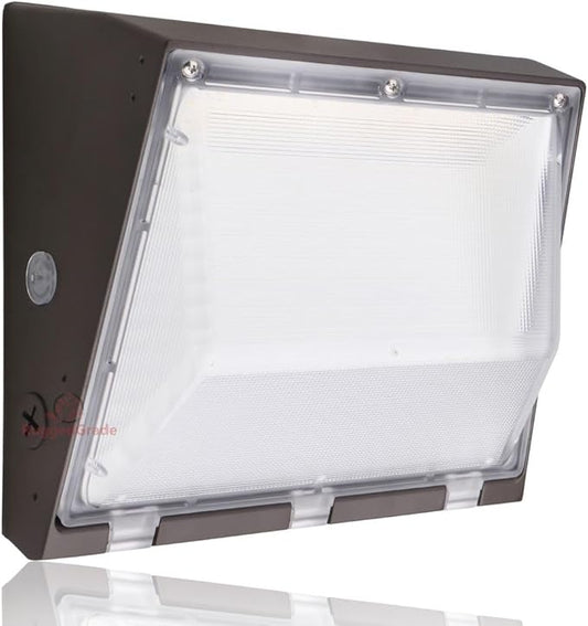 RuggedGrade 120W LED Wall Pack - Durado Blade Series - 15,800 Lumens - 5000K Bright White - Semi Cut-Off - No Photocell - Black Housing - DLC 5.1 Premium