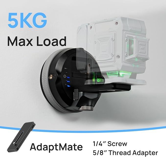 HOZO M-Cube02 Laser Level Tool with Vertical & Horizontal Green Line Lasers, 360° Rotating Base, Wall Mount Laser Level for Picture Hanging, Renovation & DIY, 5kg Level Stand, Rechargeable