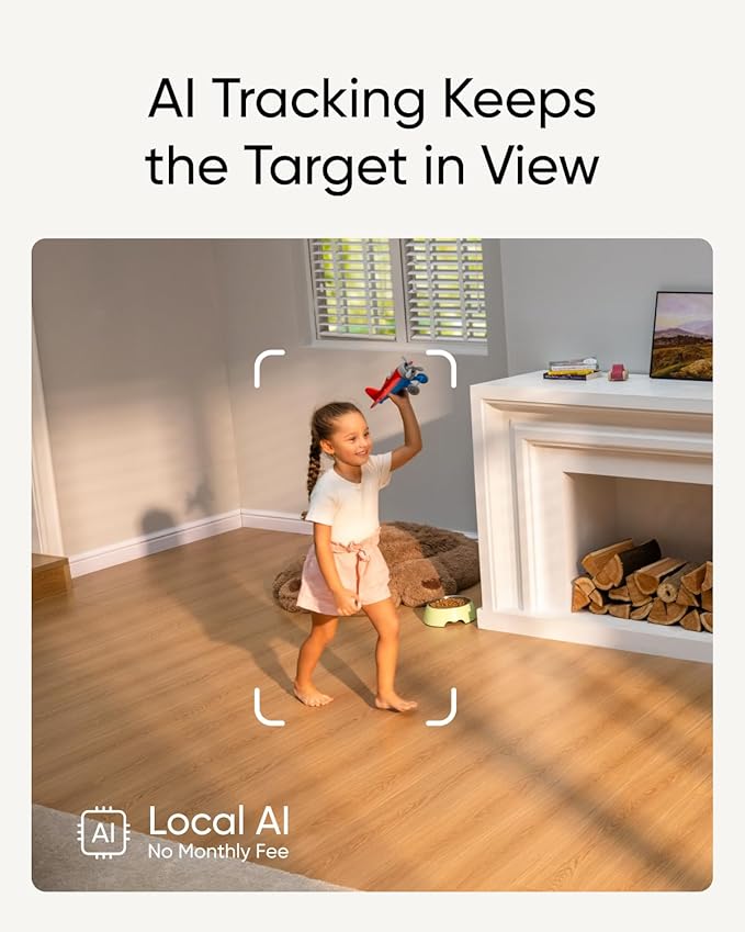 eufy Security Indoor Cam S350, Dual Cameras, 4K UHD Security Camera with 8× Zoom, 360° Camera, Baby Monitor, Pet Camera, Human/Pet Detection, AI Tracking, 2.4G/5G Wi-Fi, Plug in
