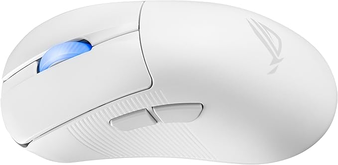 ASUS ROG Keris II Ace Wireless Gaming Mouse – Right-Handed Ergonomic, 54g, Tri-Mode Connectivity, 42K DPI, up to 107Hr Battery, PC/Mac Support - White
