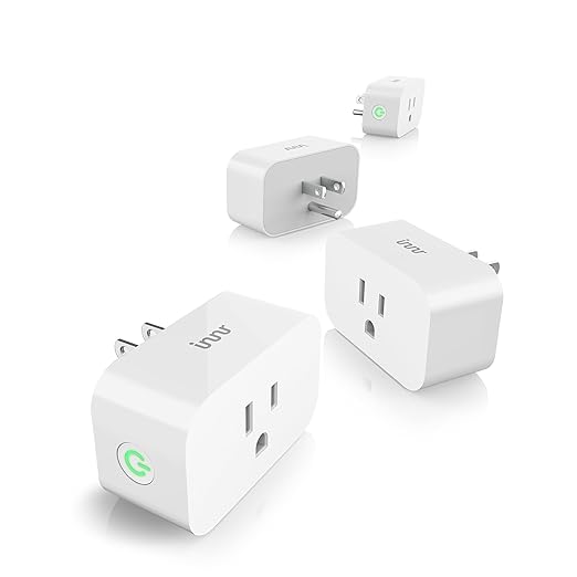 Innr Zigbee Smart Plug, Works with Philips Hue*, Alexa and SmartThings, Zigbee Repeater, Energy Monitoring, 4-Pack