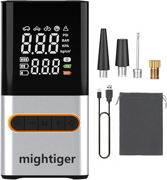 Tire Inflator Portable Air Compressor Cordless Mini Automatic Air Pump with Digital Pressure Gauge 150PSI 3X Fast Inflation and Auto Shutoff SOS Light Tires Pump for Car Motorcycle