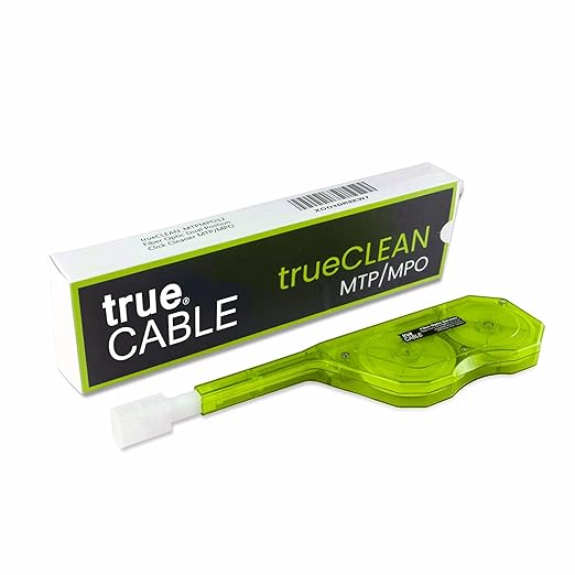 TRUE CABLE Fiber Optic Pen Click Cleaner, Dual Position, MTP/MPO, 500+ Cleans, PC/UPC/APC Connector Ferrules, 8/12/24 Fiber Pinned/Unpinned (Male/Female), 1 pc