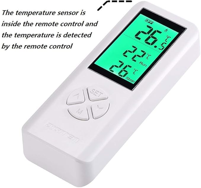 DIGITEN Wireless Temperature Controlled Outlet, Digital Plug-in Programmable Thermostat Outlet with Remote Control, Heating & Cooling for A/C, Fan, Heater (Temp Sensor Built in The Remote Controller)