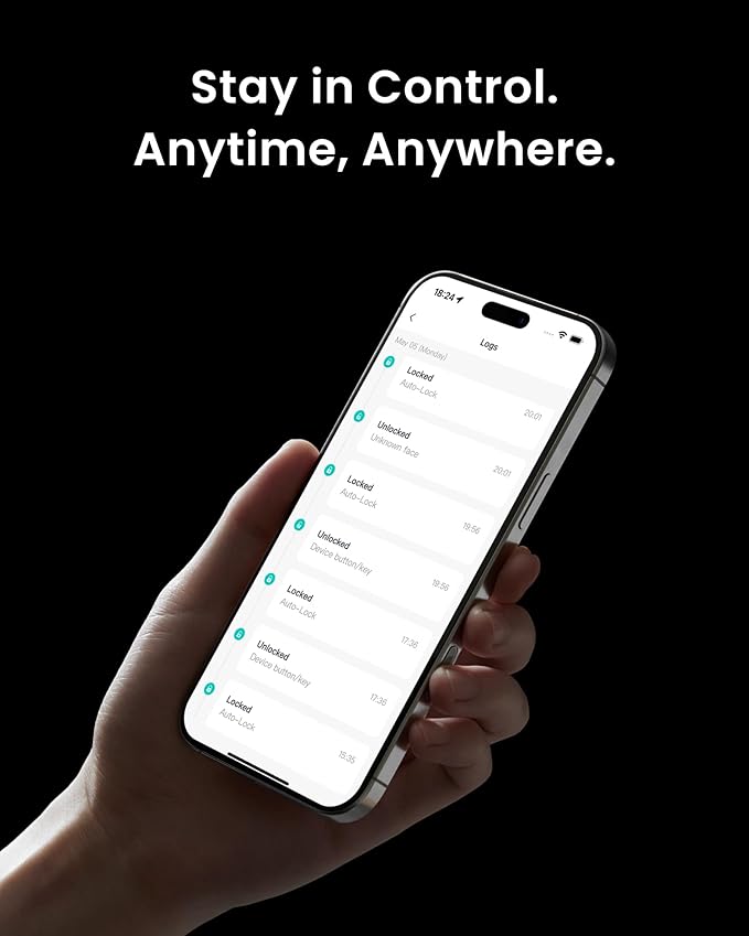 Smart Lock Ultra with Keypad,Fingerprint Door Lock, App Remote Control, Built-in WiFi Keypad Deadbolt, Auto Unlock, Waterproof&Easy Install,Supports Alexa and Google (Lock Ultra Touch Combo)