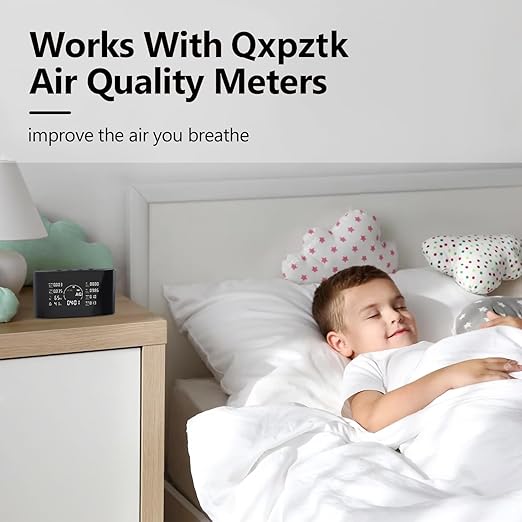 16 in 1 Air Quality Monitor Indoor 9 AQI Detector& 7 AQI Alerts with Portable Sensors for HCHO, TVOC, CO2, PM2.5, PM10, Temperature & Humidity, Formaldehyde,CO2 Detector,Suitable for Home,Black