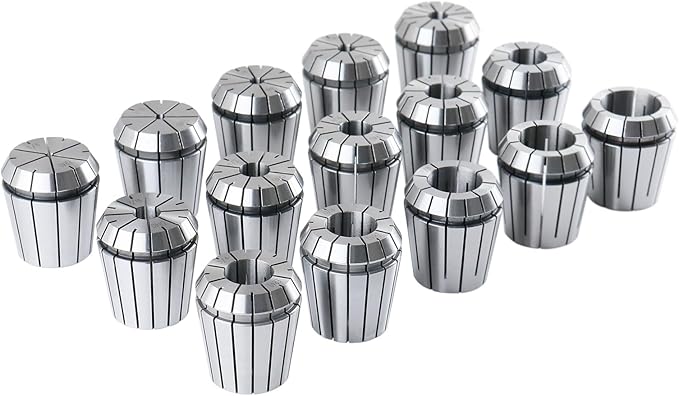 Accusize Industrial Tools MT3 Shank ER40 Chuck with 15Pc Collets Kit, 1/8 inch - 1 inch by 16th, Morse Taper Collet System, 0223-0308