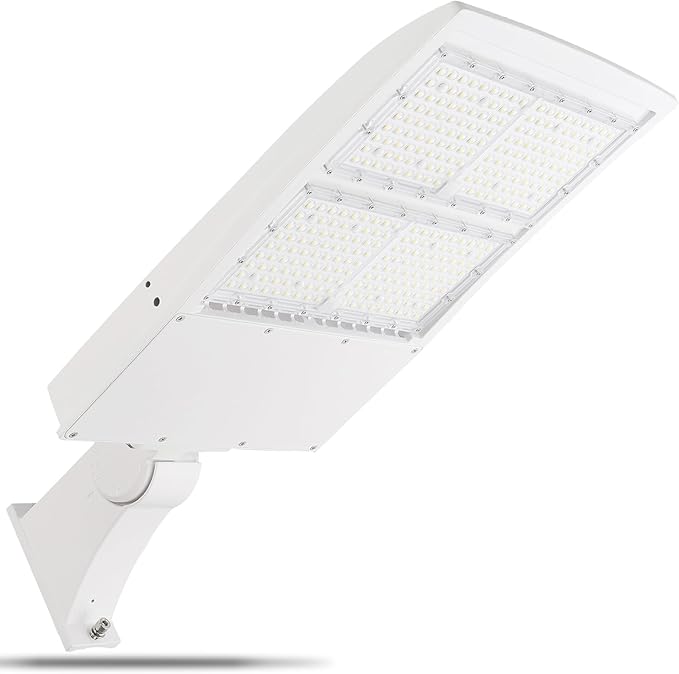 300W White LED Parking Lot Light, 42000LM LED Shoebox Area Light [1000W MH/HPS Equiv.], 5000K Dimmable Outdoor Street Lighting Fixture with Surge Protection Built-in, IP65 AC100-277V UL&DLC Listed