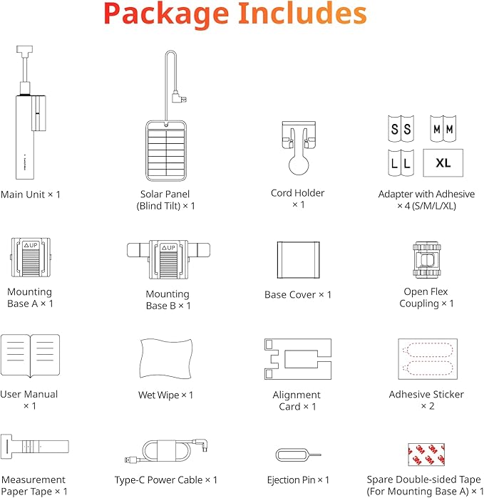SwitchBot Blind Tilt Motorized Blinds - Smart Electric Blinds, Automatic Blind Opener and Closer, Solar Powered, Light Sensing Control, Add Hub Mini to Make it Compatible with Alexa & Google Home