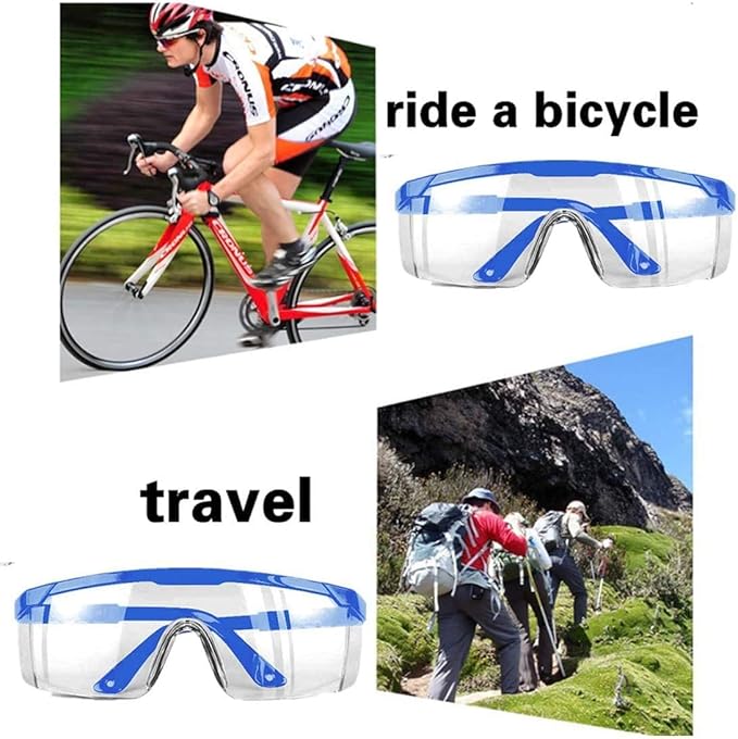 Safety Glasses,MOZEEDA Clear Safety Goggles Eye Protection Adjustable Temples, Anti-fog Lightweight Protective Glasses Eyewear Wide-Vision for Lab