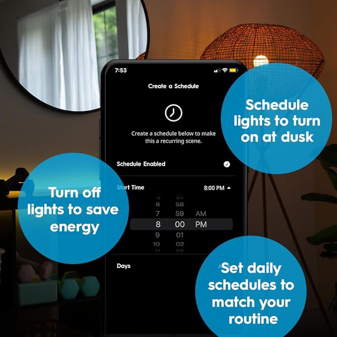 Cync GE Smart LED Strip Light, Color Changing Room Decor LED Light Strip, Works with Alexa and Google Home, Matter Compatible, LED Lights for Bedroom, Millions of Colors and White Tones, 32 Feet