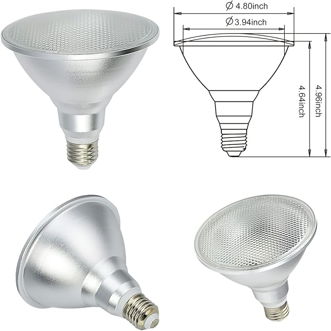 2 Pack RGB PAR38 Flood Light Outdoor with Remote, 30W=90W, Waterproof LED Color Changing Light Bulbs, 3000K Warm White, 1800lm, Christmas Party Decor Dimmable Lamp