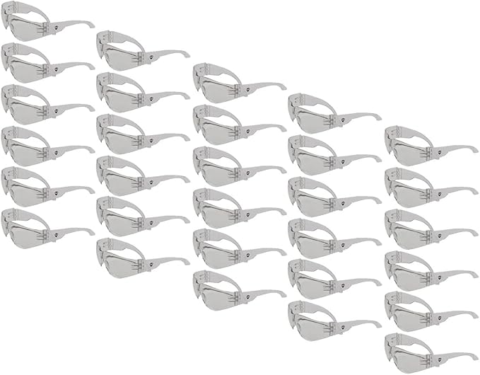 Defender Safety VS1 Safety Glasses, 30 pack, Polycarbonate protective eyewear, impact resistant Anti Scratch, ANSI Z87