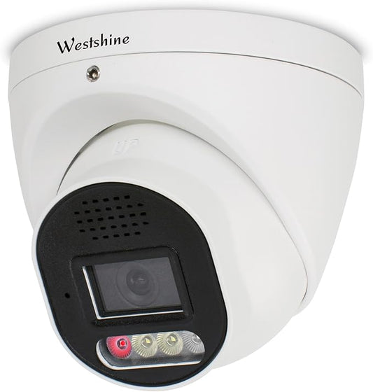 5MP PoE IP Dome Security Camera,Full Color Night Vision,Human Detection,2.8mm Wide Angle,Built-in Mic for Two-Way Audio,SD Card Slot,Outdoor IP66 CCTV Camera in Metal Housing (SD Card Not Included)