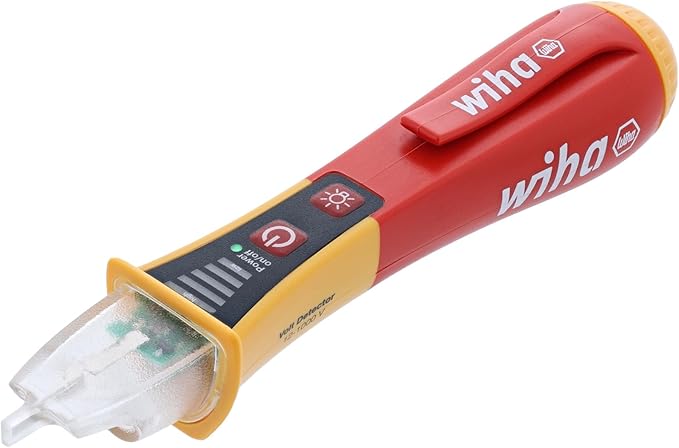 Wiha Non-Contact Voltage Tester Category IV 12-1000V AC with Flash Light - 25506, Red