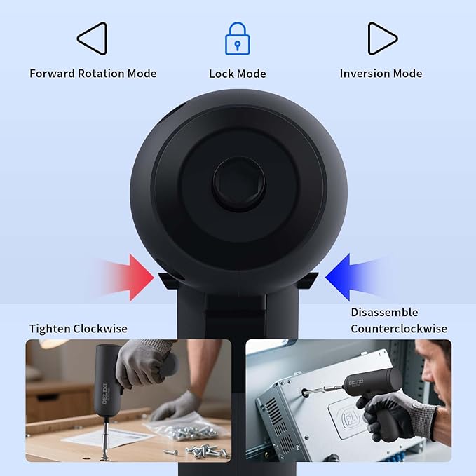 Cordless Electric Screwdriver 4V Mini Cordless Drill Set with 1500mAh Battery, 5N.m Electric Torque, Rechargeable Electric Screwdriver with 10 Bits & 2.36" Extension Bar