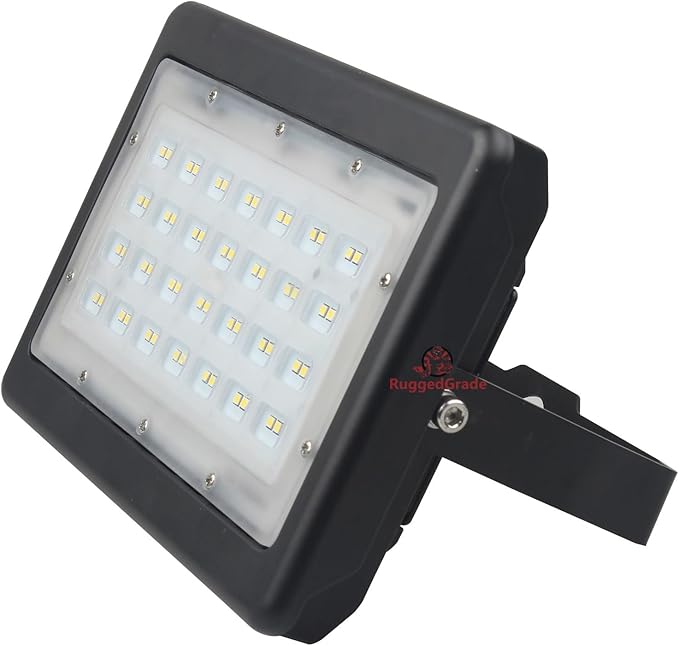 RuggedGrade 30W LED Flood Light | Kivo II Series | Color Selectable 3000K/4000K/5000K | Outdoor Waterproof Security Light | Flood Mount with Photocell | DLC 5.1 Premium