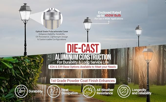 RuggedGrade Aries IV CS Series 35W LED Corn Bulb | 5,075 Lumens | E26 Base | Color Selectable 3000K/4000K/5000K | DLC 5.1 Premium