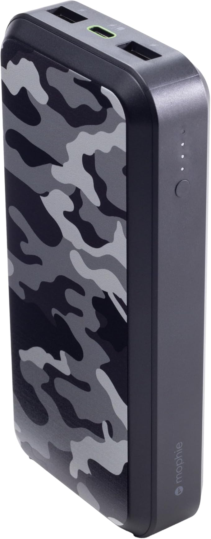 Mophie powerstation prime20 - Ultra-Compact Portable Power Bank with 20,000mAh Internal Battery, 18W USB-C PD Fast Charging, 3-Device Simultaneous Charging, Black & White Camo
