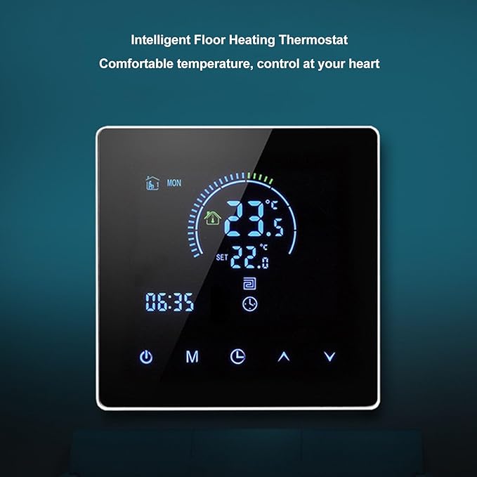 Programmable Smart Thermostat AC 90V-240V Intelligent Touch Color Screen LCD Display for Home, Office, Shopping Malls