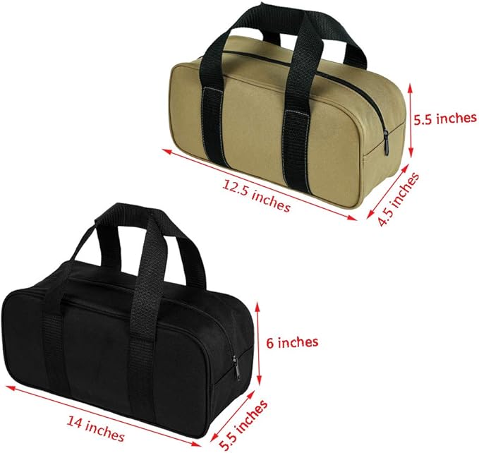 YELAIYEHAO Tool Bags 2-Piece Toolbag Organizer Wide Open Mouth Storage