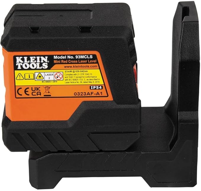 Klein Tools 93MCLS Self-Leveling Laser Level, Mini Cross-Line Level, Leveling Alignment Tool, Bright Red Horizontal and Vertical Lines