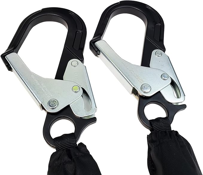 Frontline RPA062RA 6' Aramid Web Twin Leg SRL with Aluminum Rebar Hook Ends | 310 lbs Capacity | Lightweight & Durable | Aramid Fiber Webbing | ANSI & OSHA Compliant | ISO Lab Tested (2 Pack)