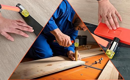 Laminate Flooring Tools Wood Flooring Installation Kit, Vinyl Flooring Tools with 40 Pieces Spacers and Mallet, Heavy Duty Pull Bar, Tapping Block (43-Pull Bar)