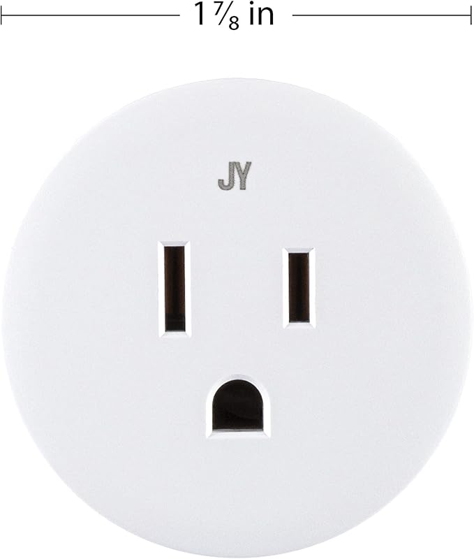 JONATHAN Y PLG1000B Smart Plug, WiFi Remote App Control, Alexa, Google Home Assistant Compatible, No Hub Required Black