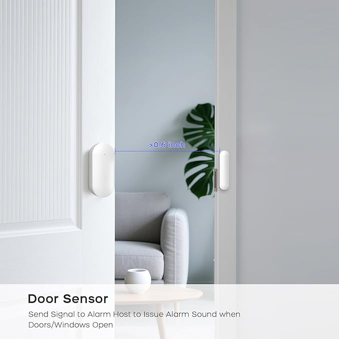 2025 WiFi Wireless Home Alarm System - 4.3-inch Touch Screen, 10-Minute Installation, 8 Door & Window Sensors + 4 Motion Sensors, APP Remote Control, Compatible with Alexa, No Monthly Fee