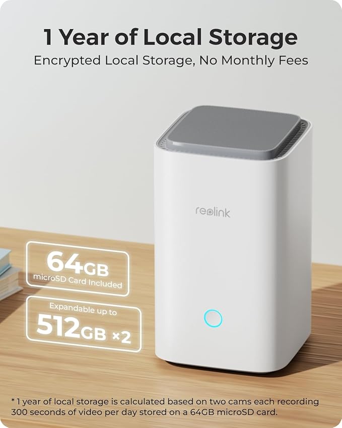 REOLINK 4K Solar Security Camera Outdoor, Encrypted Local Storage Camera System, 360° Pan Tilt, Smart Detection, No Monthly Fee, Home Hub with 4X PT Ultra + Solar Panel