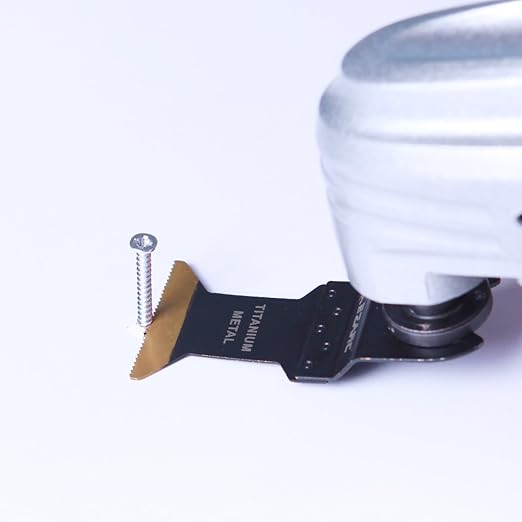 EZARC Titanium Oscillating Tool Blades, Oscillating Multitool Blades for Metal, Wood Nails, Screws Cutting, Plastic, 3 Pack