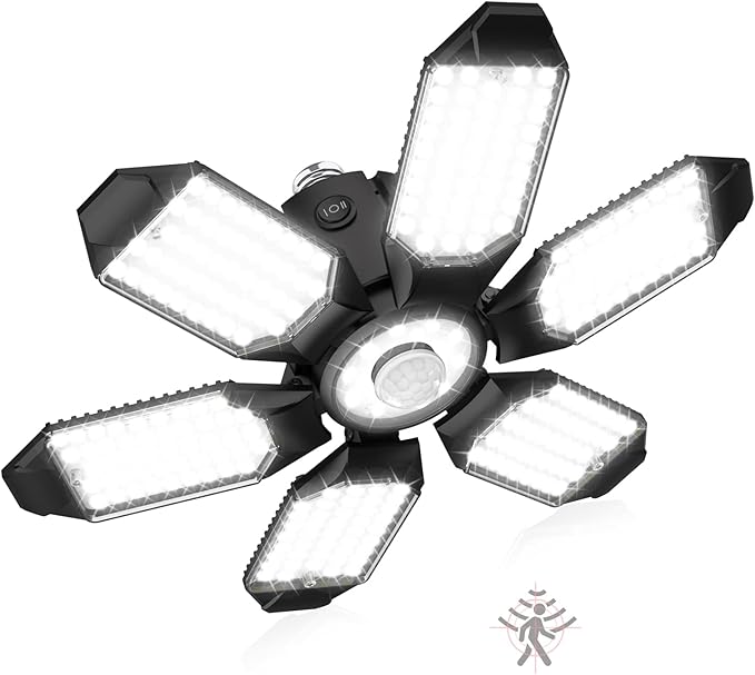 Motion Sensor Garage Light 20000LM - 3 Mode Switch, 6500K Daylight Motion-Activated LED Shop Light for Garage, Workshop, Utility Room, Basement (1 Pack)