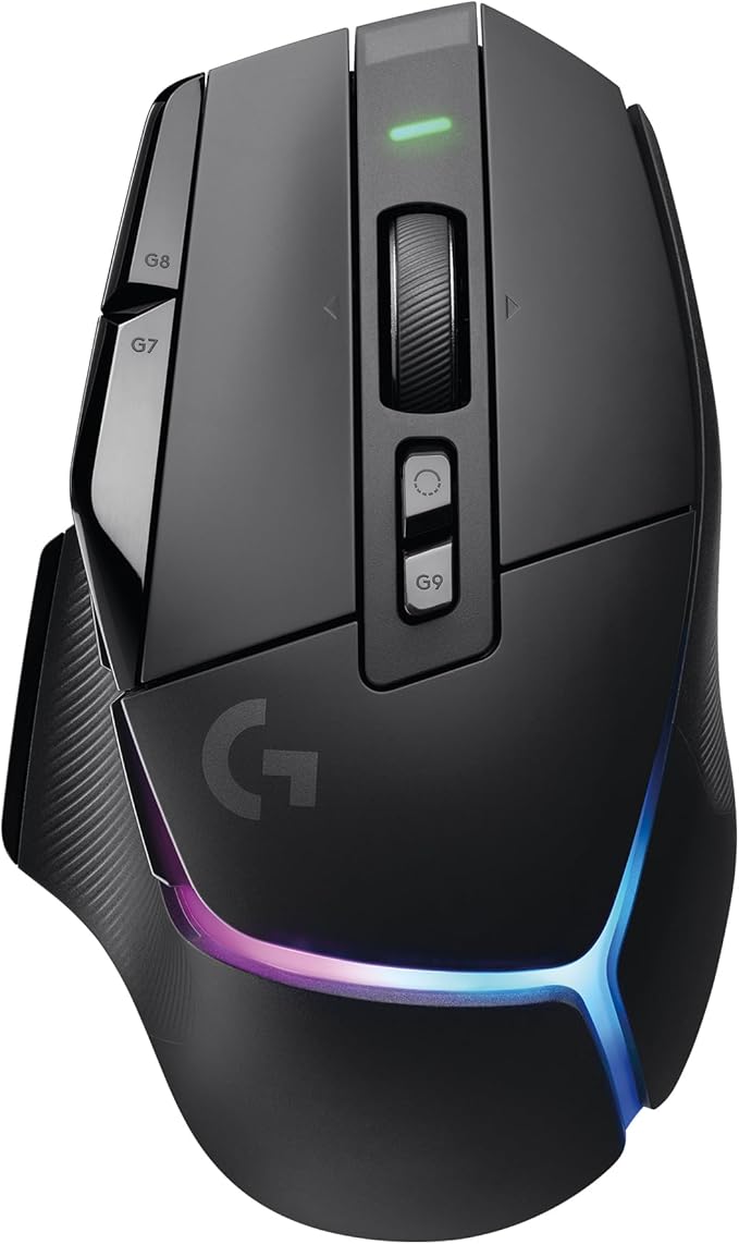 Logitech G502 X Plus Wireless Gaming Mouse - LIGHTSPEED Optical, LIGHTFORCE Switches, LIGHTSYNC RGB, HERO 25K Sensor for PC/Mac - Black