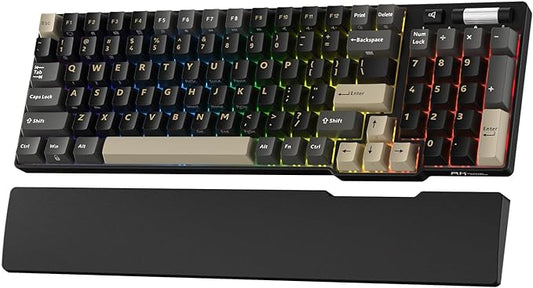 RK ROYAL KLUDGE RK96 RGB Limited Ed, 90% 96 Keys Wireless 3-Mode BT5.0/2.4G/USB-C Hot Swappable Mechanical Keyboard w/Wrist Rest, Volume Control, Software, Massive Battery, RK Viridian Switch
