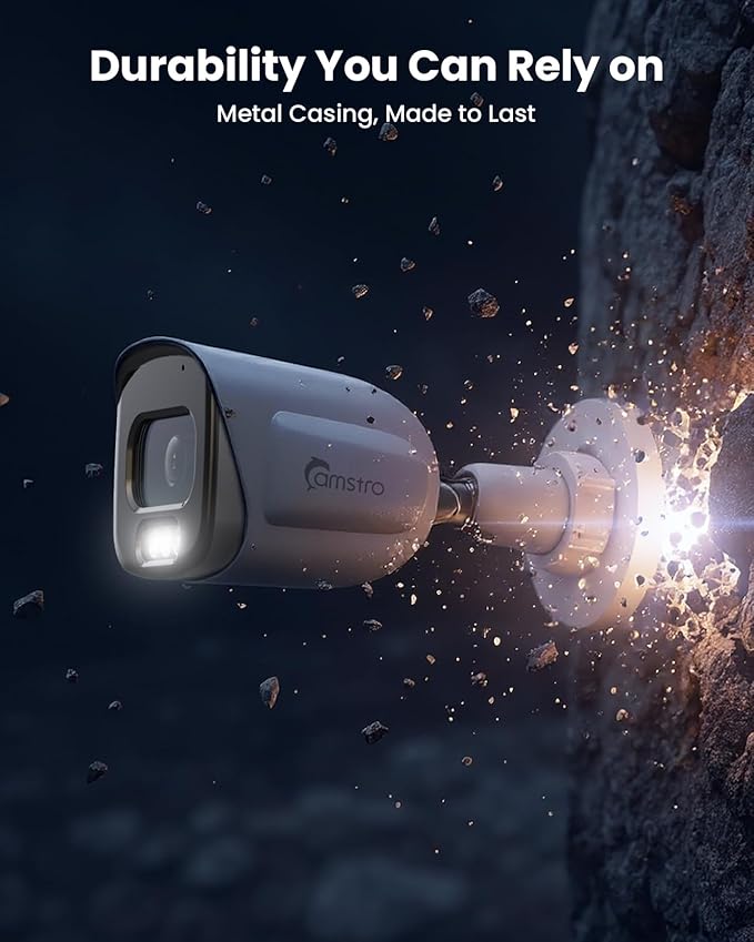 5MP Add On 2pcs Wired POE Cameras for 4K 8CH NVR, Human/Vehicle/Pet/Parcel Smart Detection, H.265+, 100ft Night Vision, IP67 Waterproof - White