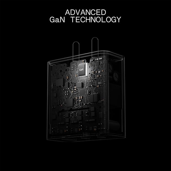 CMF USB-C Power Charger, 100W GaN Fast Charger, 3 Port Wall Charger for Nothing Phones MacBook Air and MacBook Pro-Dark Grey