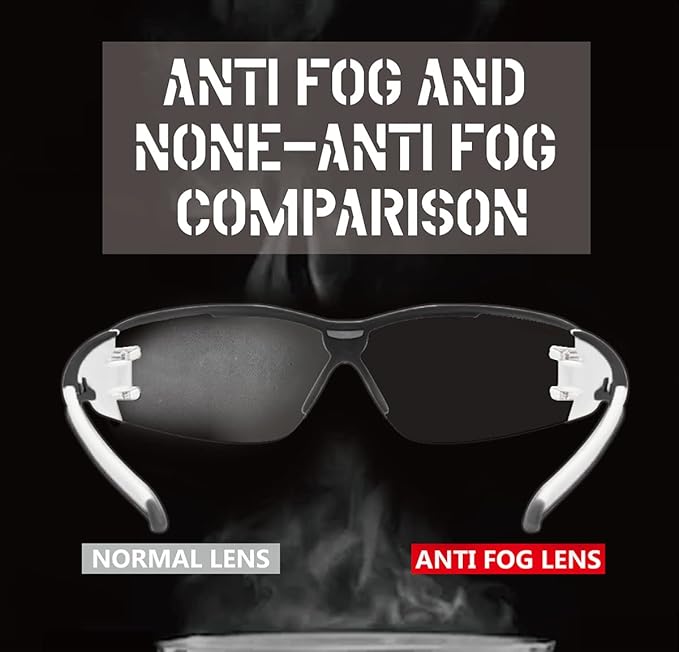 Super Flexible Lightweight Anti Fog Wrap-Around U6 Clear Shooting Safety Glasses with ANSI Z87.1 Scratch Resist