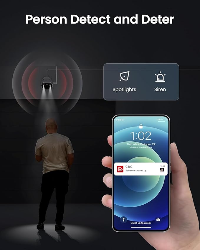 ZOSI 8CH 2K WiFi Home Security Camera System with 2TB HDD,8X 3MP Indoor Outdoor WiFi Cameras,Color Night Vision,Two-Way Audio,Light & Siren Alarm,2K H.265+ 8CH NVR Recorder for 24/7 Recording