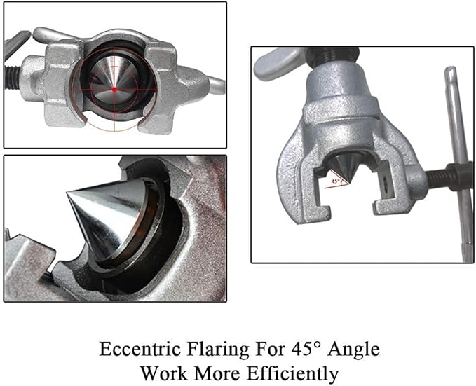 Wostore Tubing Flaring Tool Kit - 7 Dies for Eccentric Flares on 3/16-3/4 inch Copper Pipes - Ideal for Refrigeration HVAC Plumping Work