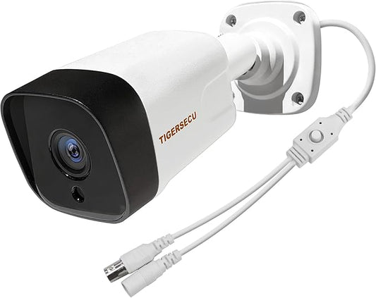 TIGERSECU 5MP Metal Long Range Security Camera for DVR, Weatherproof for Indoor/Outdoor Use, Hybrid 4-in-1 with OSD Switch, for TVI, CVI, AHD, CVBS DVR (Power Supply and Coaxial Cable Sold Separately)