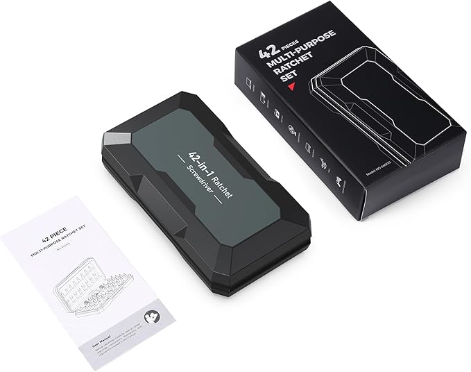 AMIR 42 in 1 Magnetic Screwdriver Set, Handle Ratchet Screwdriver Set Magnetic with 40 PCS Bits, Precision Repair Tool Kit for Tools Home Improvement Computer Bicycle