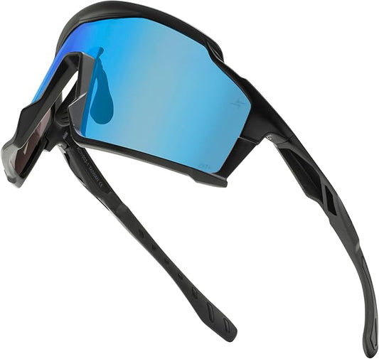 X Power ANSI Z87+ Safety Shield Sunglasses Impact Resistant Polycarbonate Lens & Frame (Made In Taiwan)