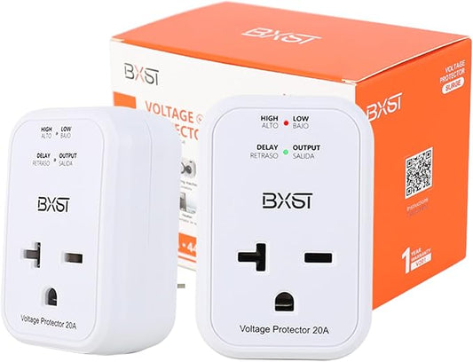 BXST Single Outlet Surge Protector for Refrigerator/Air-Conditioner/Smart TV Small Wall Outlet Power Surge Plug in Voltage Protector for Home Appliance 140J 4400W（2 Pack）