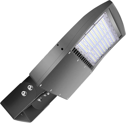 480V 150W LED Parking Lot Lights, 21000LM LED Shoebox Street Light Flood Light (500W MH/HPS Equiv.), 5000K Dimmable Commercial Area Lighting with 20KV Surge Protection, IP65 277-480V UL&DLC Listed