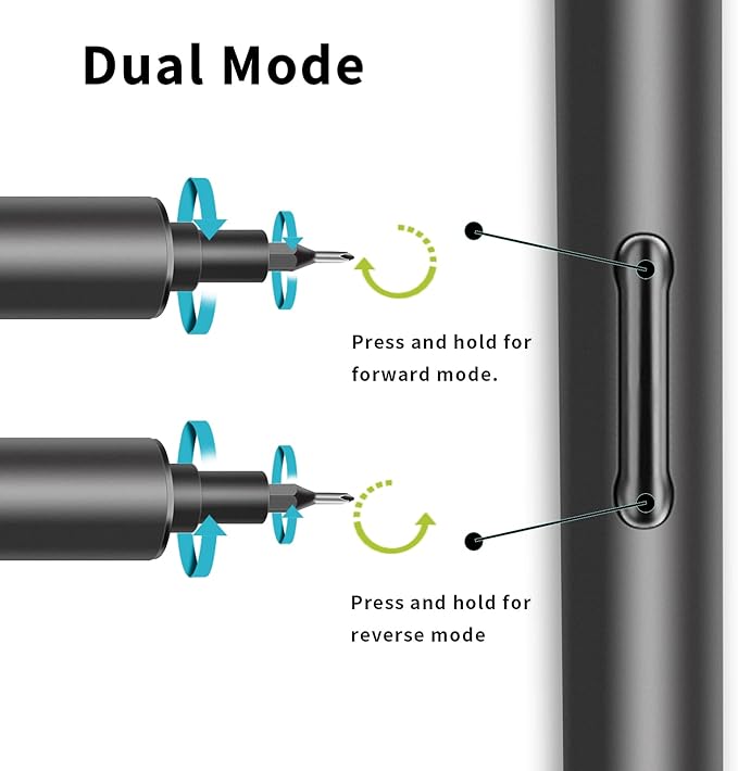 Mini Electric Screwdriver - 3.7V Small Cordless Precision Screwdriver Set - 55 Precision Bits & LED Light & Magnetic Mat - Repair Tool for Electronics Phone Watch Camera Laptop