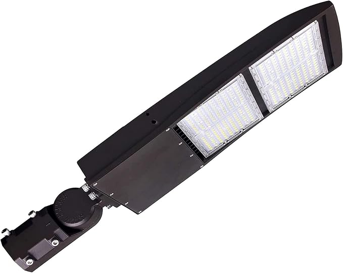 300W LED Parking Lot Lights, Surge Protector Included, 1000W MH/HPS Equiv, 5000K 42000LM 1-10V Dimmable LED Shoebox Lights for Parking Lot, Sport Court Areas DLC UL Approved