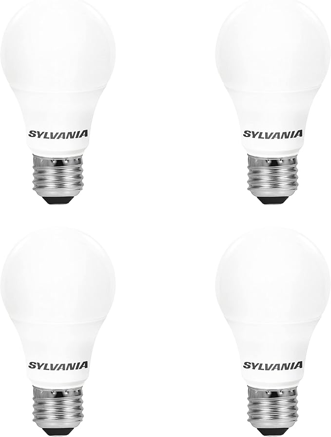 SYLVANIA LED A19 Light Bulb, 60W Equivalent, Efficient 8.5W, Frosted, 5000K, Daylight - (79284), 4 Count (Pack of 1)